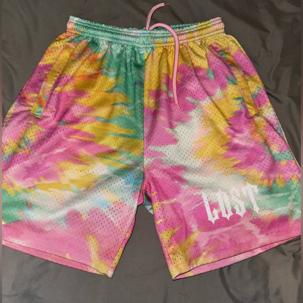 Lost tie dye shorts